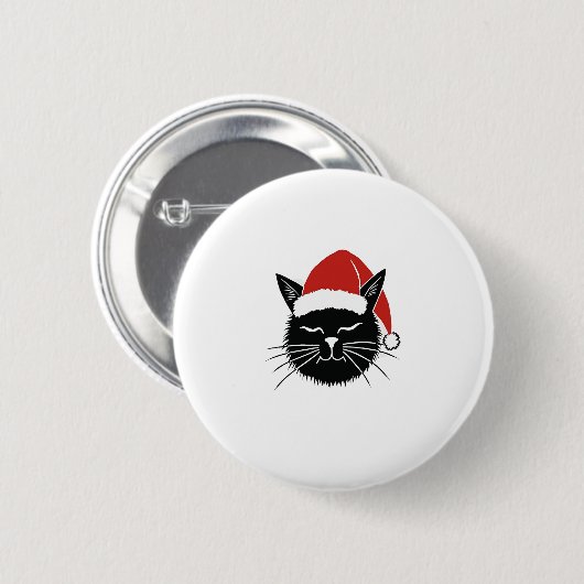 Niedliche Santa Cat Lover Christmas Men Women Kids Button (Vorne & Hinten)