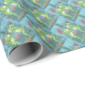 NIEDLICHE SANTA FROGS KISSING UNTER DRAGONFLY MIST GESCHENKPAPIER (Rolleneckpunkt)