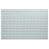 Niedliche Santa Heads auf hellblau Stoff (Yard (91,4 cm))