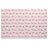 Niedliche Santa Heads auf hellrosa Stoff (Fat Quarter (45,7 x 55,9 cm))