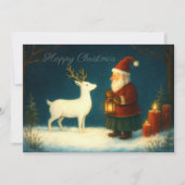 Niedliche Santa Illustration der Olde World mit we Karte (Vorderseite)