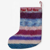 Niedliche Santa-Packgeschenke auf gestricktem Vint Kleiner Weihnachtsstrumpf (Rückseite)