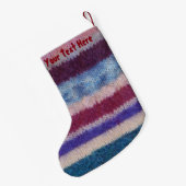 Niedliche Santa-Packgeschenke auf gestricktem Vint Kleiner Weihnachtsstrumpf (Rückseite (Hängend))