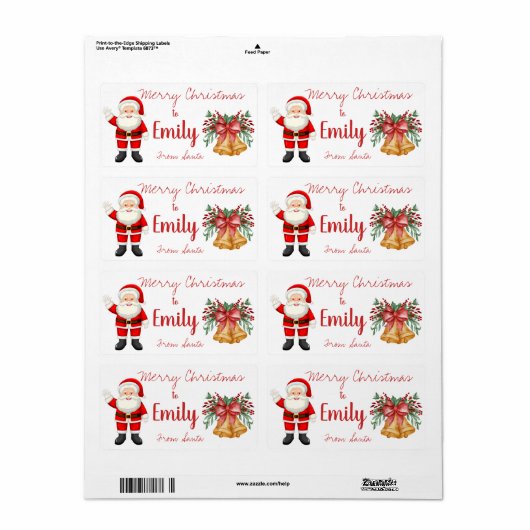 Niedliche Santa Red Berries Bell Blätter Frohe Wei (Vorne)