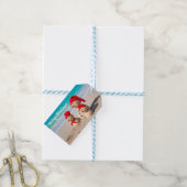 Niedliche Santa Sand Snowmen Geschenkanhänger (Mit Garn)