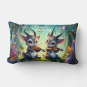 Niedliche Saolas Violas spielen im Zauberwald Lendenkissen (Vorderseite)