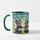 Niedliche Saolas Violas spielen im Zauberwald Tasse (Links)