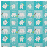 Niedliche saubere Zähne Stoff (Muster)