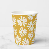 Niedliche Scandi Daisy Paper Cups Pappbecher (Rückseite)