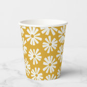 Niedliche Scandi Daisy Paper Cups Pappbecher (Vorderseite)