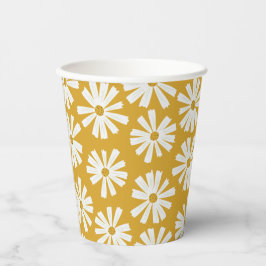 Niedliche Scandi Daisy Paper Cups Pappbecher