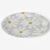 Niedliche Scandi Daisy Papierplatte Pappteller (Schrägansicht)