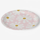 Niedliche Scandi Daisy Papierplatte Pappteller (Schrägansicht)