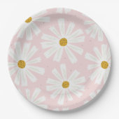 Niedliche Scandi Daisy Papierplatte Pappteller (Vorderseite)