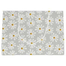 Niedliche Scandi Daisy Wrapping Große Geschenktasc Geschenktüte