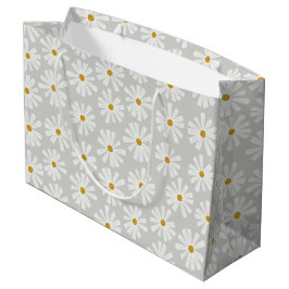 Niedliche Scandi Daisy Wrapping Große Geschenktasc Geschenktüte