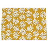 Niedliche Scandi Daisy Wrapping Große Geschenktasc Geschenktüte (Vorderseite)