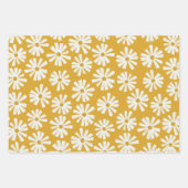 Niedliche Scandi Daisy Wrapping Paper Sheets Geschenkpapier Set (Vorderseite 3)