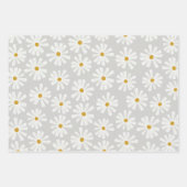 Niedliche Scandi Daisy Wrapping Paper Sheets Geschenkpapier Set (Vorderseite 2)