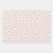 Niedliche Scandi Daisy Wrapping Paper Sheets Geschenkpapier Set (Vorderseite)