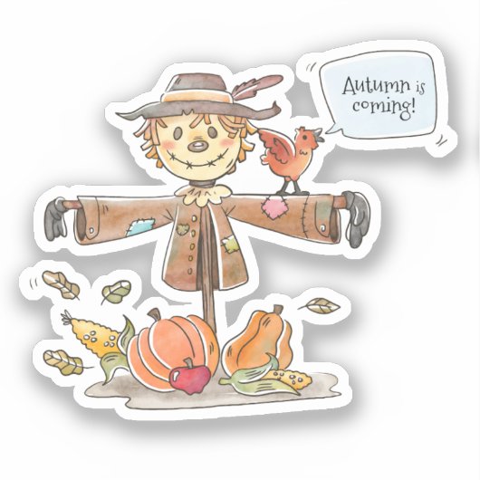 Niedliche Scarecrow Aufkleber (Vorderseite)