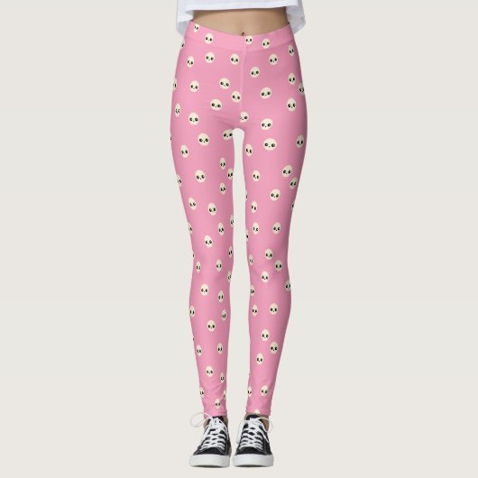 Niedliche Schädel Leggings (Vorderseite)