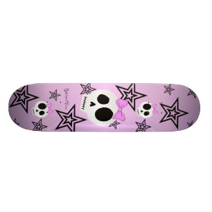 Niedliche Schädel-Plattform der Stern-n Skateboard