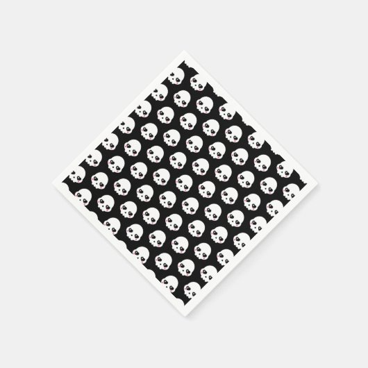 Niedliche Schädel Serviette (Ecke)