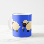 Niedliche Schaf-Tasse Kaffeetasse (Vorderseite Links)