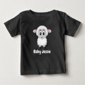 Niedliche Schaf- und Siegel-Cub-Grafik Baby T-shirt (Vorderseite)