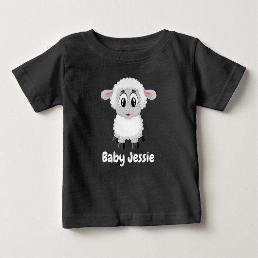 Niedliche Schaf- und Siegel-Cub-Grafik Baby T-shirt (Vorderseite)