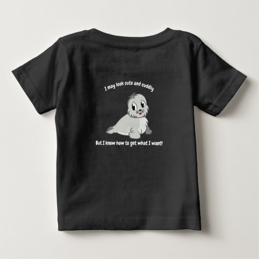 Niedliche Schaf- und Siegel-Cub-Grafik Baby T-shirt (Rückseite)