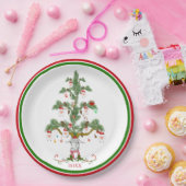Niedliche Schafbaum-Fleece Navidad Pappteller (Party)