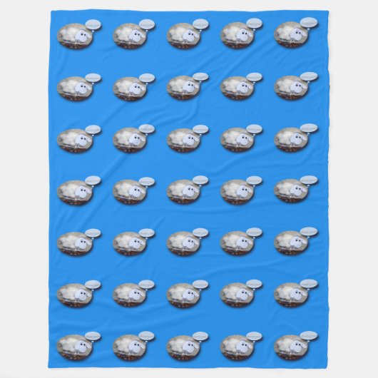 Niedliche Schafe Chinesisches Neujahr Geburtstag Z Fleecedecke (Vorderseite)