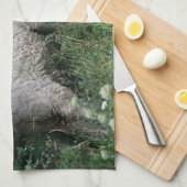 Niedliche Schafe essen Blätter Küche Handtücher (Viertel Falte)