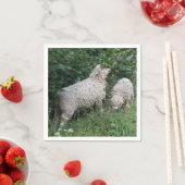 Niedliche Schafe essen Blätter Napkins Serviette (Beispiel)
