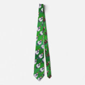 Niedliche Schafe in Weihnachtsmannmütze auf grün Krawatte (Vorderseite)