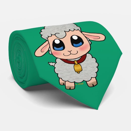 Niedliche Schafe Krawatte (Gerollt)