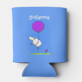 Niedliche Schafe mit Ballon-Cartoon-Muster Dosenkühler (Rückseite)