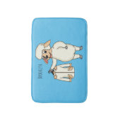Niedliche Schafe mit Cartoon Badematte (Vorderseite Vertikal)