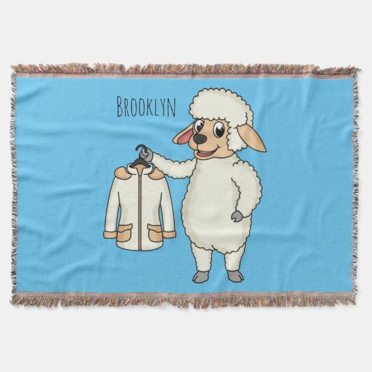Niedliche Schafe mit Cartoon Decke (Vorderseite)