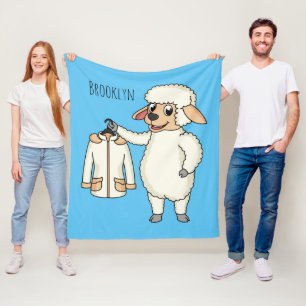 Niedliche Schafe mit Cartoon Fleecedecke