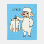 Niedliche Schafe mit Cartoon Fleecedecke (Vorderseite)
