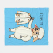 Niedliche Schafe mit Cartoon Fleecedecke (Vorderseite (Horizontal))