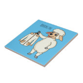 Niedliche Schafe mit Cartoon Fliese (Seite)