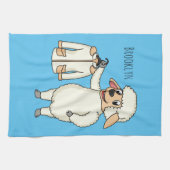 Niedliche Schafe mit Cartoon Geschirrtuch (Horizontal)
