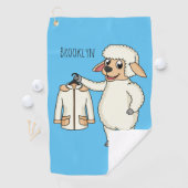 Niedliche Schafe mit Cartoon Golfhandtuch (Insitu)