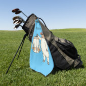 Niedliche Schafe mit Cartoon Golfhandtuch (Gras)