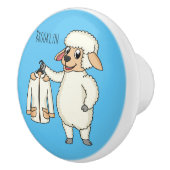 Niedliche Schafe mit Cartoon Keramikknauf (Rechts)