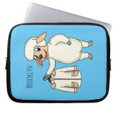 Niedliche Schafe mit Cartoon Laptopschutzhülle (Vorderseite)